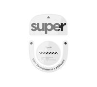 Patins à Souris en Verre Superglide - Glisse Super Lisse, Bord Rond Poli, Pieds de Souris de Jeu Super Rapides avec Semelle Durable pour Logitech G Pro X Superlight2 (Type-S, Blanc)