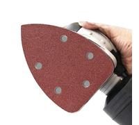 Patins abrasifs pour métal, 20 papiers abrasifs auto-adhésifs assortis, disques abrasifs triangulaires de 5,51 pouces, assortiment de papier abrasif, ponceuse avec 5 trous pour poncer et Me