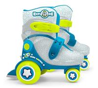 Patins ajustables - STAMP - Skids Control Explore - 4 roues - Taille 23-26 - Bleu