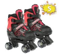 Patins ajustables pour enfants HUOLE - ROLLER IN LINE 4 roues - Taille S rouge et noir S