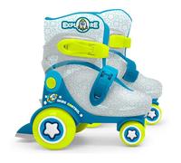 Patins ajustables - STAMP - Skids Control Explore - 4 roues - Taille 23-26 - Bleu