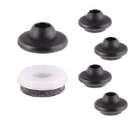 Patins anneau de chaise en feutre laine-Lot de 4 patins à emboîter I 4x base + insert changeable-ULTRASOFT-Ø 30 pour chaises Vitra DSR DAR DKR-Made in Allemagne-16780000