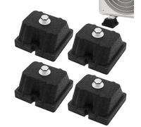 Patins Anti-Vibrations | 4 Pièces Patins Antichoc et Anti-Bruit Caoutchouc pour Pompe à Chaleur | Support de Fixation Renforcé pour Unité Extérieure de Climatisation Pompe à Chaleur Système CVC