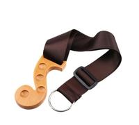 Patins Antidérapants pour Violoncelle et Basse, Butée D’extrémité | Bois et Nylon, Forme Note Musicale, Quatre Trous de Positionnement, Couleur Jaune