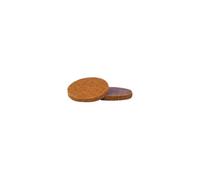 Patins de chaise ISO feutre auto-adhésifs marron ronds 25 mm - Lot de 8