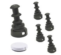 Patins de Chaise réversibles Feutre de Laine + Plastique-Lot de 4 Patins à insérer dans Tubes Ronds-Duo-intérieur Ø 12 mm/extérieur Ø 16 mm-Made en Allemagne-15832000