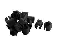 sourcing map 20pcs Patin Pied Chaise Tube Rond Embout Tube Pied Table Fauteuil Tampon Meuble en Plastique Forme U Rond Diamètre 16mm