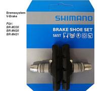 Patins de frein Shimano S65T V-Brake 60 mm pour jantes en aluminium noir