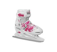Roces Jokey Ice 2.0 Girl Patins à Glace réglables, Blanc/Fuchsia, Taille 26-29 EU
