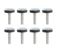 Patins de meubles avec filetage M6 en acier et caoutchouc + pieds protecteurs de sol pour chaises, tables, armoires, longueur de vis de 24 mm, convient pour moquette PVC stratifié linoléum, 20 mm Su