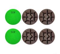 Patins de polissage, 7,6 cm, 80 mm, meule de sol sec/humide pour granit, marbre, béton, disque pour sols durcis époxy (50 mailles)
