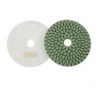 Patins de polissage humides de 100 mm, disque de meulage diamant pour granit, marbre, béton, sol en pierre, liaison en résine, outil de finition haute brillance avec trou de 16 mm (3000#)