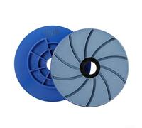 Patins de polissage pour bord de marbre de 15,2 cm, pour béton, sol, pierre, granit, polissage humide, grain 50-3000, disque en résine de 150 mm, bleu (grain 200)