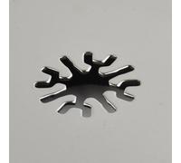 Patins de ponçage ronds pour outils multifonctions Multimaster et compatibles - Noyau en acier inoxydable de 115 mm avec mousse EVA, tampon de polissage vibrant noir et argenté