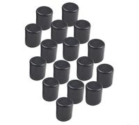 Patins de protection en caoutchouc pour pieds de chaise - Dessous rond antidérapant - Réduction du bruit - Pour sols en vinyle - 16 mm, 19 mm, 25 mm, 30 mm (noir, 19 mm)