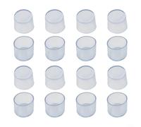 Patins de protection en caoutchouc pour pieds de chaise pour protéger les sols contre les rayures, les bosses et le bruit sur les surfaces en bois, carrelage et vinyle (transparent, 25 mm)