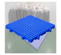 Patins de sol en plastique léger en polyéthylène pour rangement de garage, grille d'affichage, étagère modulaire (50 x 50 x 3 cm) - Bleu