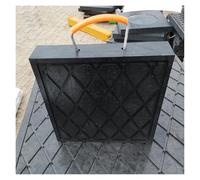 Patins de stabilisation pour vérins de Pont Roulant, 48 x 48 cm (Lot de 4) - Tapis de stabilisation en Plastique pour Chantiers de Construction et Entretien des Lignes électriques