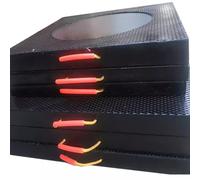 Patins de stabilisation Robustes pour véhicules de Loisirs - Blocs de Mise à Niveau empilables pour remorques, caravanes, camions et grues - Kit de stabilisateurs latéraux (6 pièces, 40 x 40