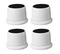 Patins de surélévation réglables de 40 à 63 mm conçus pour réduire le bruit et les vibrations avec des protections de sol antidérapantes pour support d'appareils (blanc)