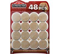 Patins en Feutre Auto-Adhésifs 48 PCS 25 mm X-Protector - Patins pour Meubles Beige - Patin Meuble Premium - Patin Feutre Autocollant - Patins Glisseurs pour Meubles - Protégez Vos Sols!