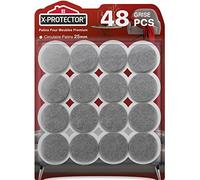 Patins en Feutre Auto-Adhésifs 48 PCS 25 mm X-Protector - Patins pour Meubles Gris - Patin Meuble Premium - Patin Feutre Autocollant - Patins Glisseurs pour Meubles - Protégez Vos Sols!