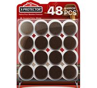 Patins en Feutre Auto-Adhésifs 48 PCS 25 mm X-Protector - Patins pour Meubles Marron - Patin Meuble Premium - Patin Feutre Autocollant - Patins Glisseurs pour Meubles - Protégez Vos Sols!