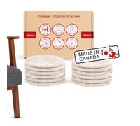 Patins en feutre autocollants ronds 60mm, 5mm d'épaisseur, 12 x patins pour meubles lourds, brun clair, protection pour parquet ou stratifié, pour pieds de meubles, pieds de tables, pieds de chaises, chaises - Made in Canada