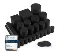 Patins en Feutre,moinkerin 160 Pièces Patins pour Meubles(Carré et Rond)- Noir Patins Glisseurs pour Meubles 5mm pour Les Pieds de Meubles, Les Pieds de Chaises, Les Sols en Bois Dur