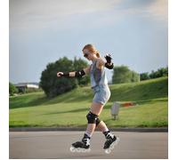 Patins en ligne Ajustable - PIPIPOXER - Roues lumineuses - Skids Control - Noir - Code M 36