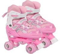 Patins enfants 8 roues réglables taille M(32-37) Enfants patins à roulettes roses
