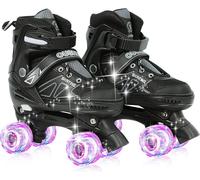 Patins enfants 8 roues réglables taille M(32-37) Enfants patins en ligne clignotant noir