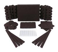 Patins meubles, patin de chaise. Patin en feutre à forte adhérence, chaise tampon de 5mm d'épaisseur pour une durabilité accrue (150 Pièces Marron)