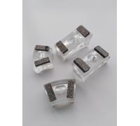 Patins par chaises cantilever Thonet Plastique patins avec insert en feutre transparent - THONET GLEITER FILZ TRANS