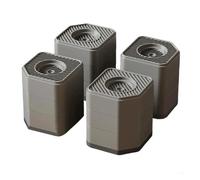 Patins pour lave-linge Paquet de 4 coussinets de support en caoutchouc multicolores de plusieurs tailles for appareils électroménagers(Gray Three Layers)