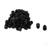 Patins pour meubles adhésifs SOURCING MAP 50pcs Bouchon Pied chaise Embout Cap Jambe Tube Table Plat Rond Plastique Noir dia 12mm