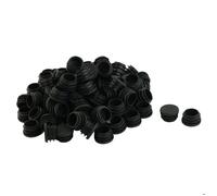 SOURCING MAP 100Pcs Bouchon Pied de Chaise Embout Capuchon Jambe Table Meuble Protection ronds Plastique 25mm diamètre noir
