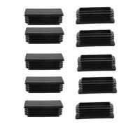 Patins pour meubles SOURCING MAP 10pcs Bouchon Pied chaise Embout Cap Jambe Tube Table Plast. Rectangle glisseur noir 30x60mm