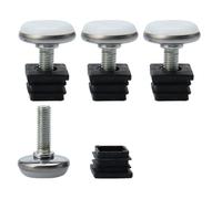 Patins pour meubles SOURCING MAP 4pcs Pied Nivellement Réglable Patin Jambe Pied Table Chaise Protection 20x20mm Carré Tube Glisseur