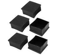sourcing map 5pcs Embout Pied de Chasie Meuble Embout Tube Jambe Patin Capuchon Protection Carrée Caoutchouc 60x60mm