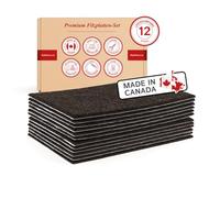 Patins Précoupes en Feutre, env. 15 x 21,6, 0,5 cm, Feutre Extra Durable, adhésif Autocollant, 12 pièces, Marron; Protection pour Pieds Meubles Tables ou chaises - Made in Canada