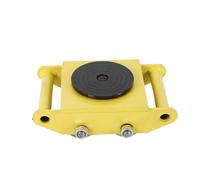 Patins Robustes, Déménageur de Machines industrielles 13200 LB 6 T Dolly Skate avec Roue en Acier Patin déplacement Robustes(Yellow)