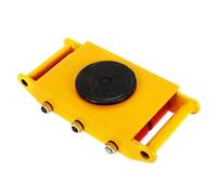 Patins Robustes, Déménageur de Machines industrielles Robustes 8T/17600lbs Chariot à roulettes 6 Rouleaux Transport(Yellow)