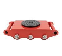 Patins Robustes, Déménageur de Machines industrielles Robustes 8T/17600lbs Chariot à roulettes 6 Rouleaux Transport(Red)