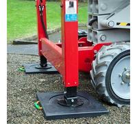 Patins stabilisateurs, Blocs de nivellement for cric Camping-Car, 12, 16, 20 et 24 Pouces, Noirs, empilables étanches, for remorque, Grue dépanneuse(2pc,60x60x6cm/23.6x23.6x2.4in)