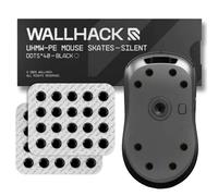 Patins Wallhack UHMW-PE Dot Silencieux |Patins universels gaming pour souris |Glisse ultra-fluide sur tapis tissu & verre |Contrôle et vitesse personnalisables |Application rapide & simple |Noir 7x7mm