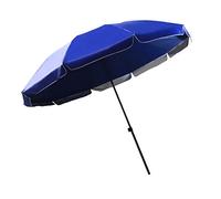 Patio Garden Umbrella 2.6m Large Beach Parasol for Outdoor, Garden and Patio, with Silver Glue Coating Protection Outdoor Sun Shade, Blue