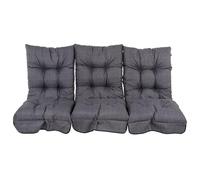 PATIO Monte Carlo Coussin pour balancelle 3 pièces pour Assise 170 cm Coussin pour Banc de Jardin Coussin pour Chaise de Jardin