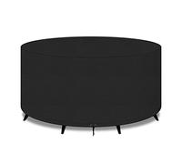 PATIO PLUS Grande housse ronde pour meubles de jardin 420D - Étanche - Résistante - 102 x 70 cm - Noir