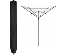 PATIO PLUS Housse de Protection pour Séchoirs Parapluie, Tissu Oxford 600D Housse de Protection pour Séchoir de Jardins Housse pour Cordes à Linge Rotatives, 16x16x165cm Noir